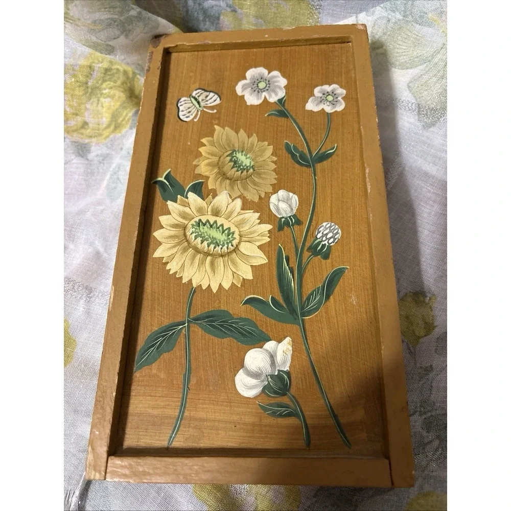 Silver‎ Polished Twist Handle Serving Spoon & Fork Set, 12in Floral Wood Box
